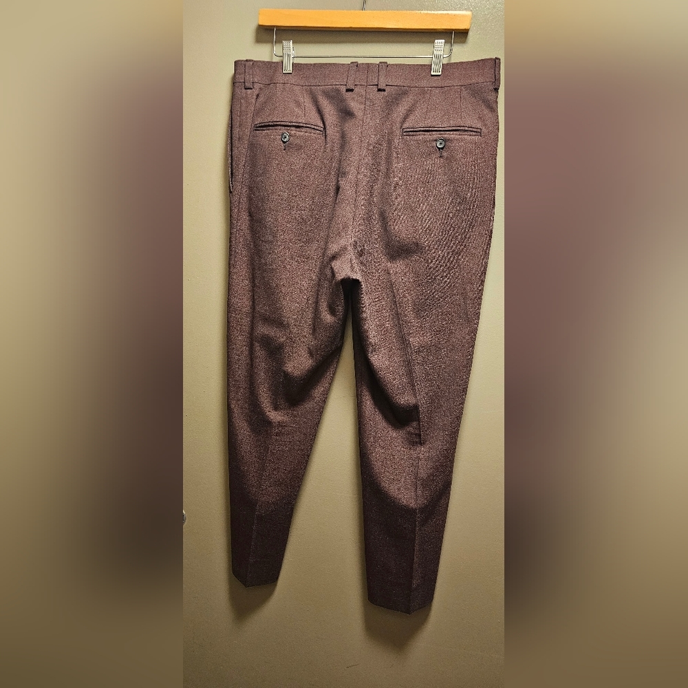 Jack Victor Riviera Traveler Flat-Front Pants - Burgundy - Size 38R - Picture 2 of 12